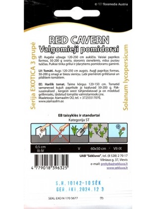 Pomidorai valgomieji 'Red Cavern' 10 sėklų
