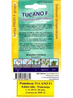 Pomidorai valgomieji 'Tucano' H, 50 sėklų
