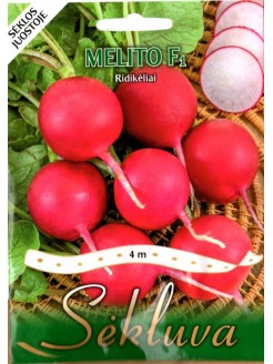 Ridikėliai valgomieji 'Melito' H, 4 m sėklos juostoje