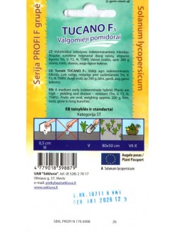 Pomidorai valgomieji 'Tucano' H, 8 sėklos