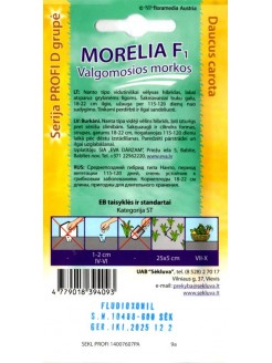 Morkos valgomosios 'Morelia' H, 600 sėklų