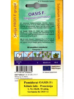 Pomidorai 'Oasis' H, 50 sėklų