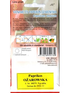 Paprika 'Ožarowska' 5 g