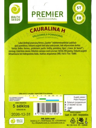 Pomidorai valgomieji 'Cauralina' H, sėklos internetu