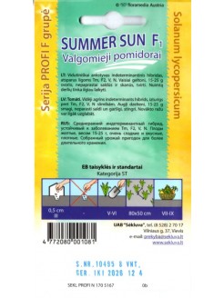 Pomidorai 'Summer Sun' F1, 8 sėklos