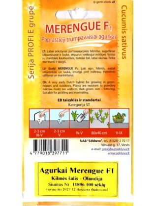 Agurkai paprastieji 'Merengue' H, 100 sėklų