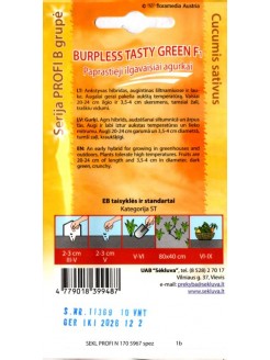 Agurkai 'Burpless Tasty Green' H, 10 sėklų