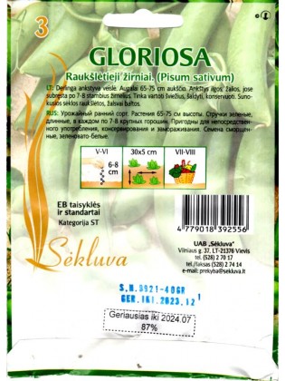 Žirniai 'Gloriosa' 40 g